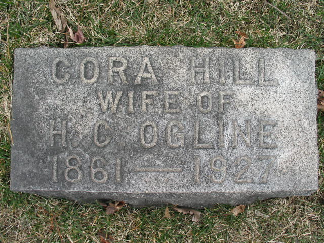 Cora Hill Ogline tombstone